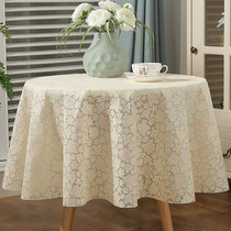 European coffee table plastic pvc large round table tablecloth waterproof anti-hot and oil-free lace modern tablecloth
