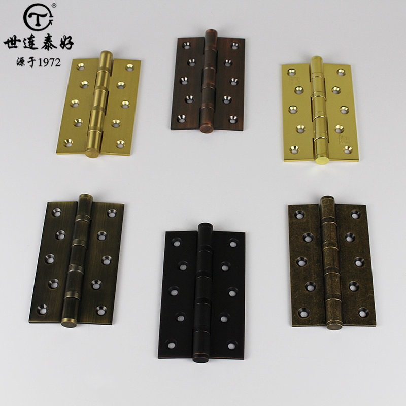 Serentai Good pure copper mute ball bearing hinge thickened hinge 5 inch 3 5 thick HG 5 * 3T single sheet price