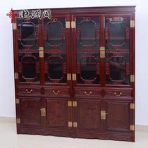 Yan Lan Pavilion mahogany African acid wood bookcase Chinese mahogany office bookcase file cabinet solid wood bookcase bookcase