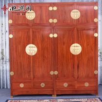 Mahogany wardrobe Myanmar Rosewood plain single board top cabinet solid wood large wardrobe bedroom wardrobe wardrobe