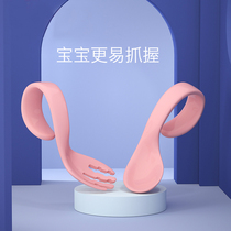 Baby spoon learning to eat training One-year-old self-eating curved fork spoon set Baby supplementary food spoon Childrens tableware