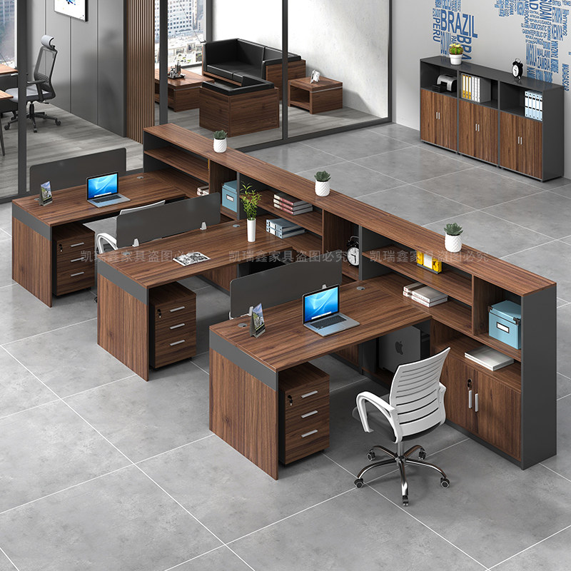 Staff desk chair combination simple modern finance desk 2 4 6 people screen computer desk sub office