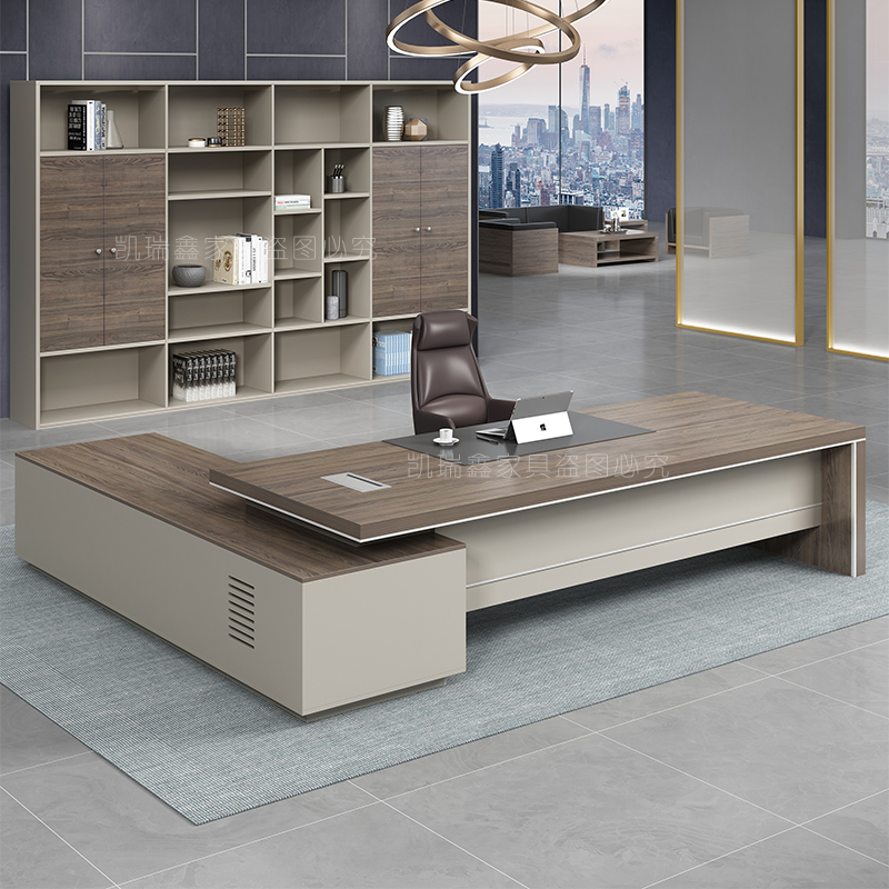 Desk boss desk simple modern large bench president desk manager desk office light luxury desk chair combination