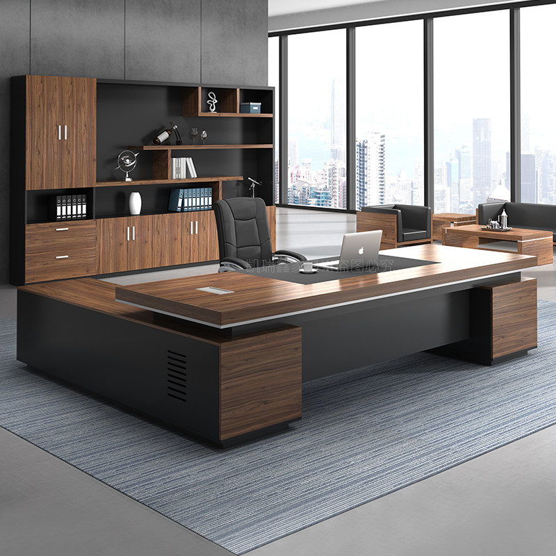 Boss Desk President Desk Simple Modern Manager Desk Executive Desk Executive Desk Desk Table Chair Combination Office Furniture