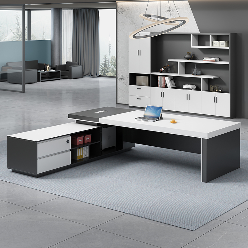 Suzhou Kerry Xin Office Furniture Owner Table President Table Brief Modern Supervisor Large Bandae Desk Chair Combination