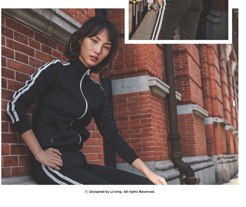 Bộ đồ thể thao của phụ nữ Li Ning Mùa xuân và mùa thu mới loạt bóng rổ cotton thể thao giản dị Áo len nữ - Thể thao sau quần áo bộ thể thao nam