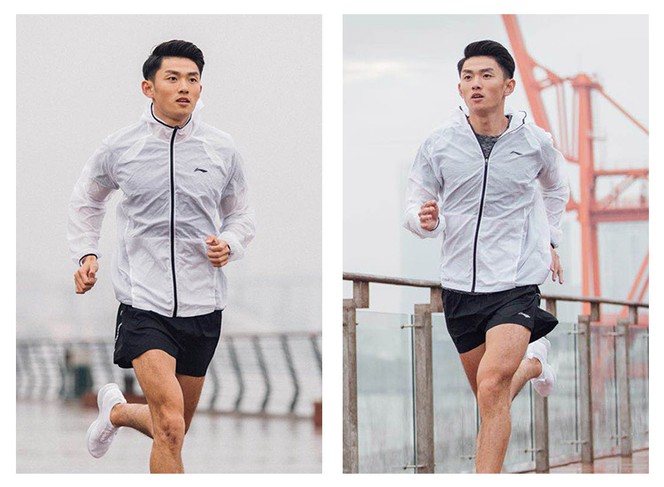 Áo gió thể thao Li Ning 18 mùa hè mới quần áo thể thao chống gió trùm đầu chạy thể thao áo chống nắng quần áo da - Áo gió thể thao áo gió cardina