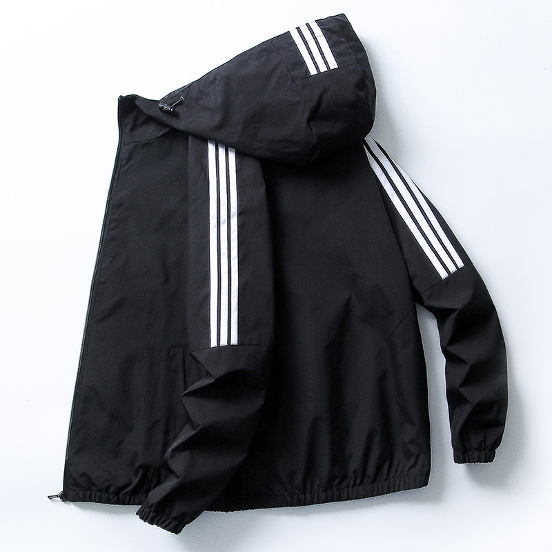 Spring and Autumn Men's Jackets, Casual Sports Jackets, Trendy Tops for Teenagers and Students, Thin Hooded Men's Jackets