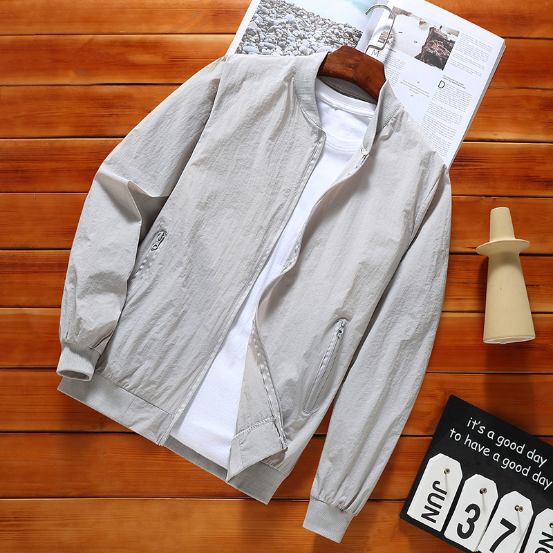 Summer Sun Protection Clothing for Men, Ultra-Thin Baseball Jacket, Anti-Uv Ice Silk Skin Clothing, Trendy Breathable Sun Protection Clothing Summer Sun Protection Clothing for Men, Ultra-Thin Baseball Jacket, Anti-Uv Ice Silk Skin Clothing, Trendy Breathable Sun Protection Clothing