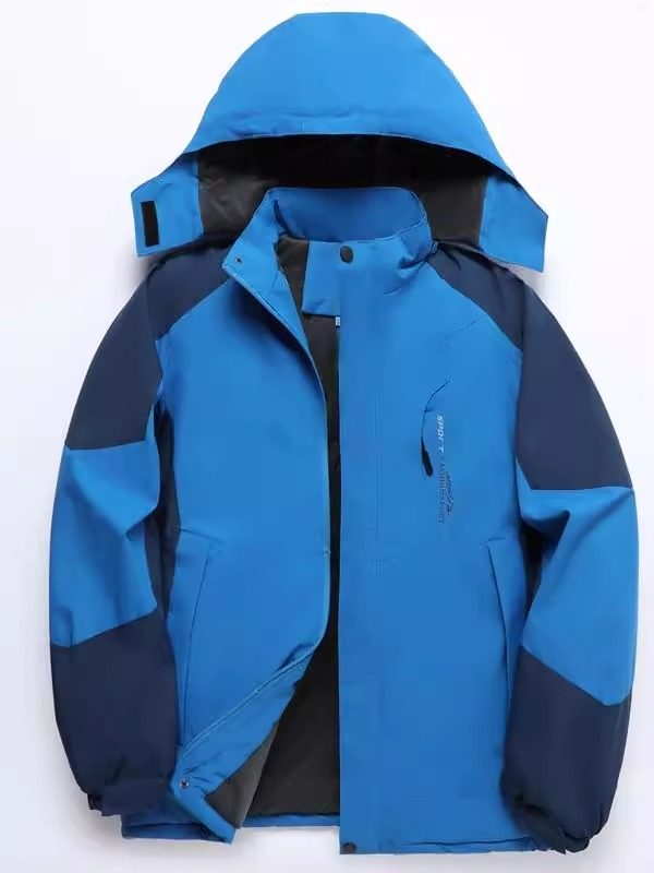 Fleece-Lined and Thickened Men's Cotton Jacket, Winter Windbreaker, Men's Cotton-Padded Jacket, Windproof, Waterproof, Casual, Loose-Fitting, Warm Cotton Clothing