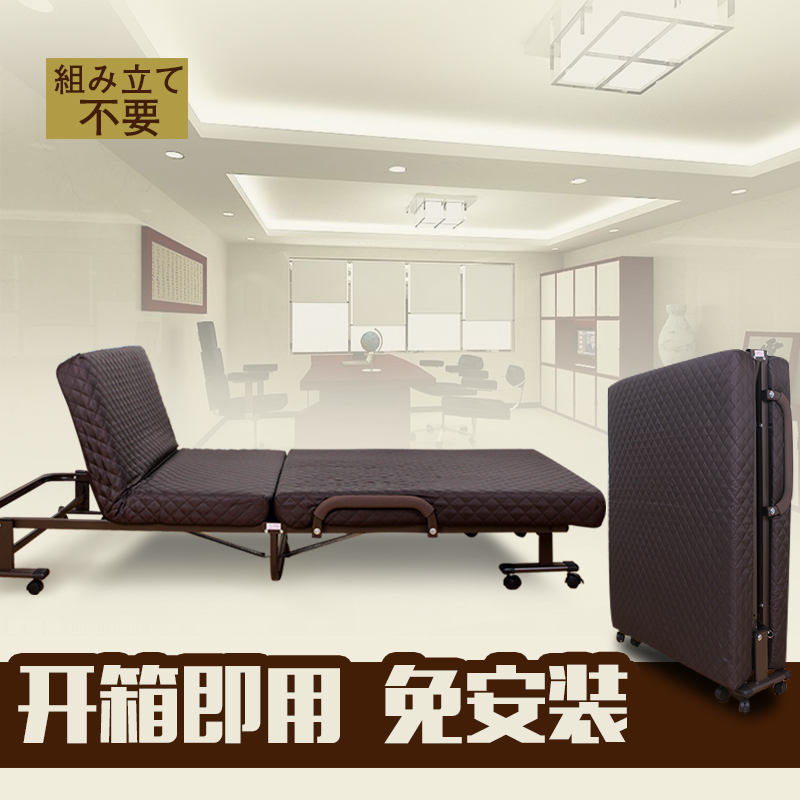Movable folding bed Household bed Single office lunch break Nap chair Simple marching bed Nanny Hotel extra bed