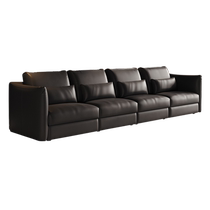 Aimu leather straight-row sofa living room furniture from Mousse cream-style modern simple sofa Italian light luxury
