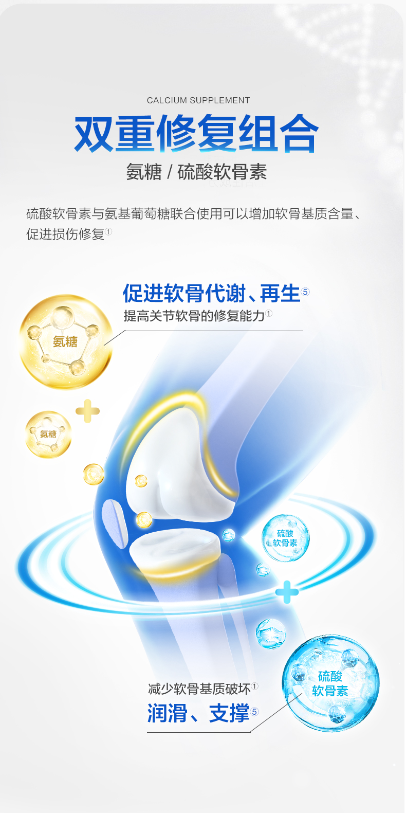 汤臣倍健  健力多  氨糖软骨素钙片 48片*2瓶 图3