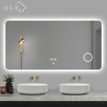 Smart bathroom mirror LED with light bathroom mirror wall-mounted touch screen makeup wall-mounted bathroom toilet toilet