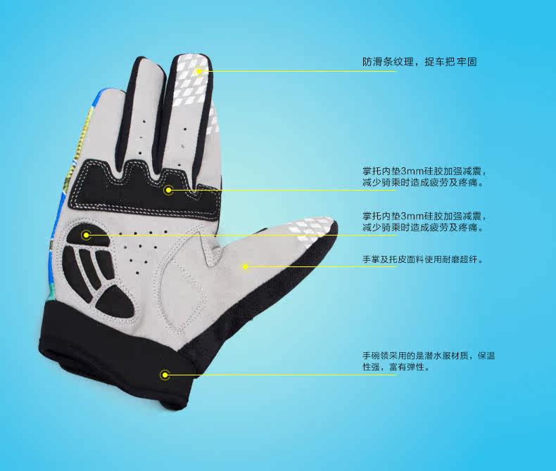 Gants pour vélo mixte PROMEND - Ref 2241486 Image 10