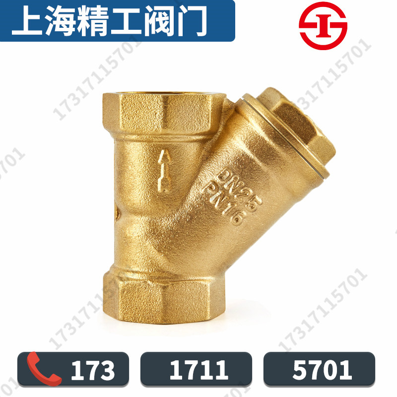 Shanghai Seiko Valve GL11W-16T Brass Wire Clasp Y Model Filter Thread Warm Through Filter DN20DN25