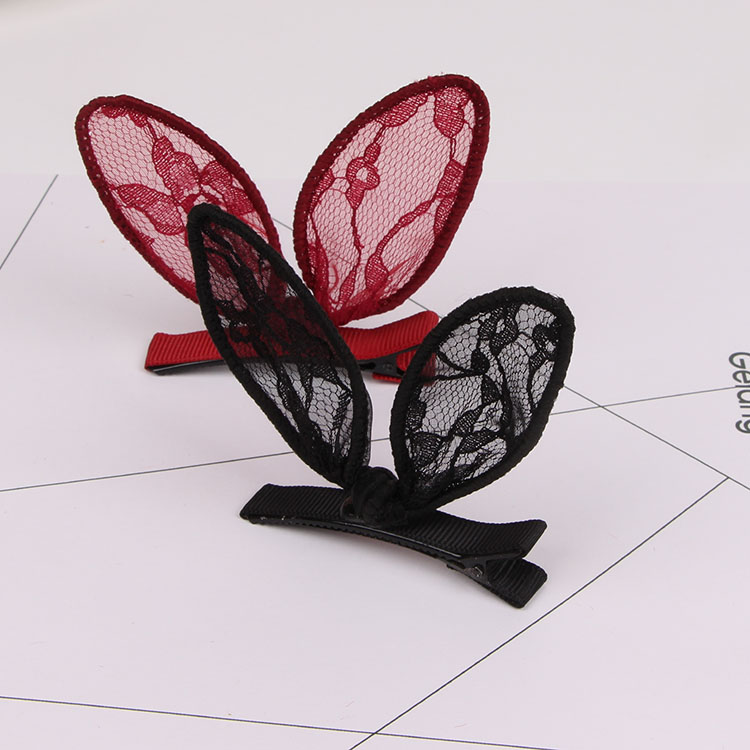 Hàn Quốc phụ kiện tóc ren kẹp tóc vịt vịt clip thời trang bên clip bangs clip đầu clip Hàn Quốc tai thỏ mũ nón phụ kiện tóc cho bé gái