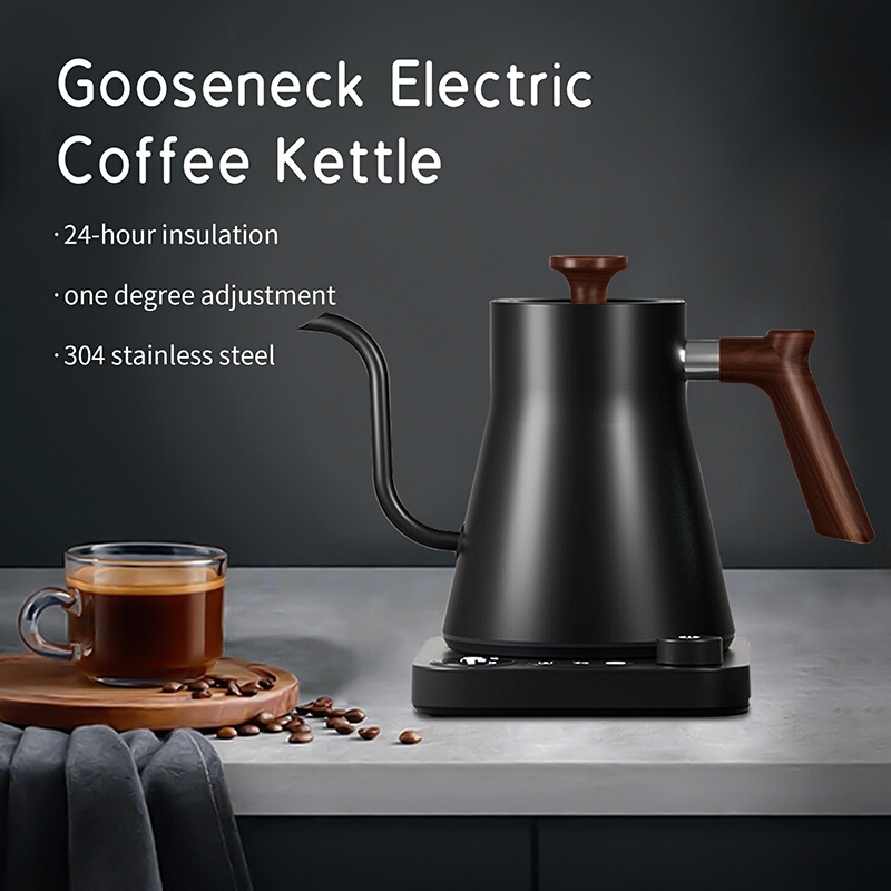 Export Version English Gooseneck Constant Temperature Electric Kettle Smart Hand-Brew Coffee Kettle Uk Standard Gooseneck Kettle