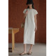 EADMO summer light luxury minimalist three-dimensional dividing line design rear slit casual slim long sweatshirt dress