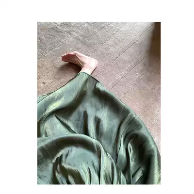 Designers recommend simple elastic waist Joker skirt Japanese copper ammonia silk luster glossy cooling half skirt