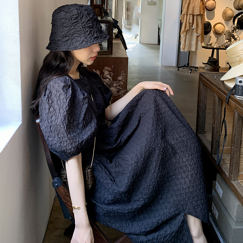 2022 Xia's new reliqued musculature blister wrinkled with a long version of a long version of the ancient display slim fit black