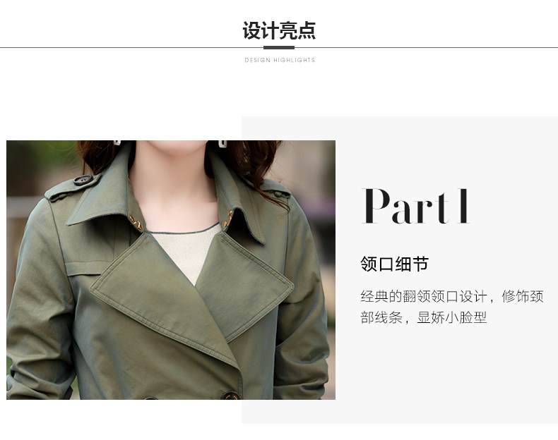 Trench pour femme en Coton - Ref 3227971 Image 10