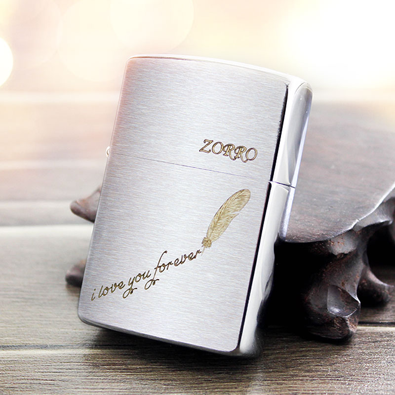 Zorro ZORRO lighter kerosene creative wind-wear grinding grinding filament plate custom engraving as a man's gift