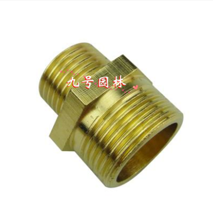 6 Sub-transfer 4 Copper Double Male Screw Copper Butt Copper Joint External Thread External Tooth External Thread Water Pipe Tubing Tubing