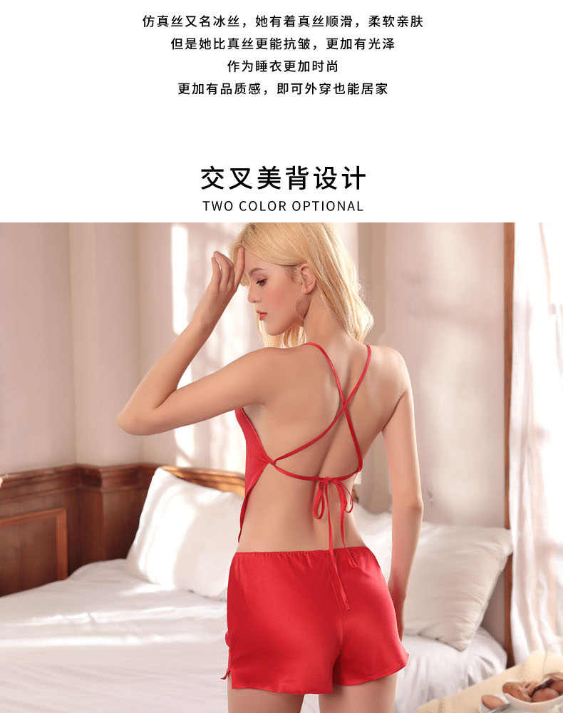 Bimini nữ cảm giác cổ điển cám dỗ ren tạp dề màu đỏ cổ cung pyjama bộ đồ lót người lớn gợi cảm - Bellyband đầm ngủ dễ thương