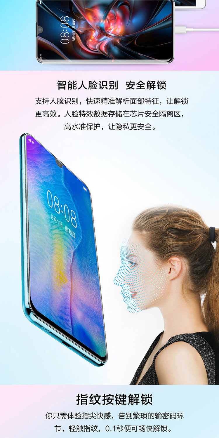 Oujia 27plus siêu mỏng 7,5 inch màn hình lớn Bộ nhớ 256G đầy đủ điện thoại thông minh thẻ kép Netcom 4G dành cho doanh nhân OTG - Điện thoại di động giá oppo f9