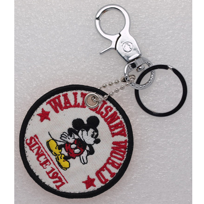 Military Meme Embroidery Magic Stick Hanging Ornament Embroidered with Stainless Steel Key Buckle Embroidery Mark Customizable