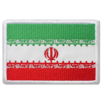 Embroidery chapter Iran's national flag ornament Badge Clothing Arm Badge with WeChat Chapter Badge Magic Sticker Morale Badge to do