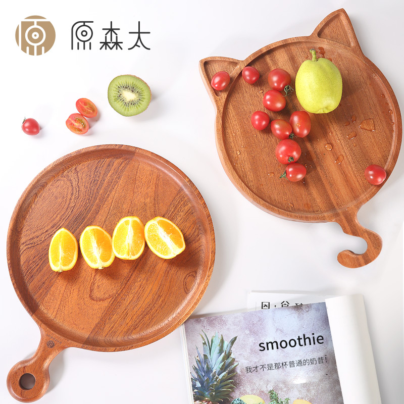 (new product) original Mori Taizhe cutting board solid wood household mildew-proof cute chopping block cut vegetable fruit plate Pizza Pan Vice Food Pan