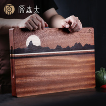 Original Mori chopping board cutting board solid wood household kitchen anti-mold cutting board chopping board board sticky board cutting fruit chop meat board