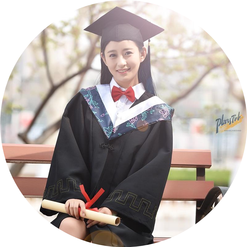 医学生学士服白领清华北大学院文理学学士服灰领结工农军科学士服