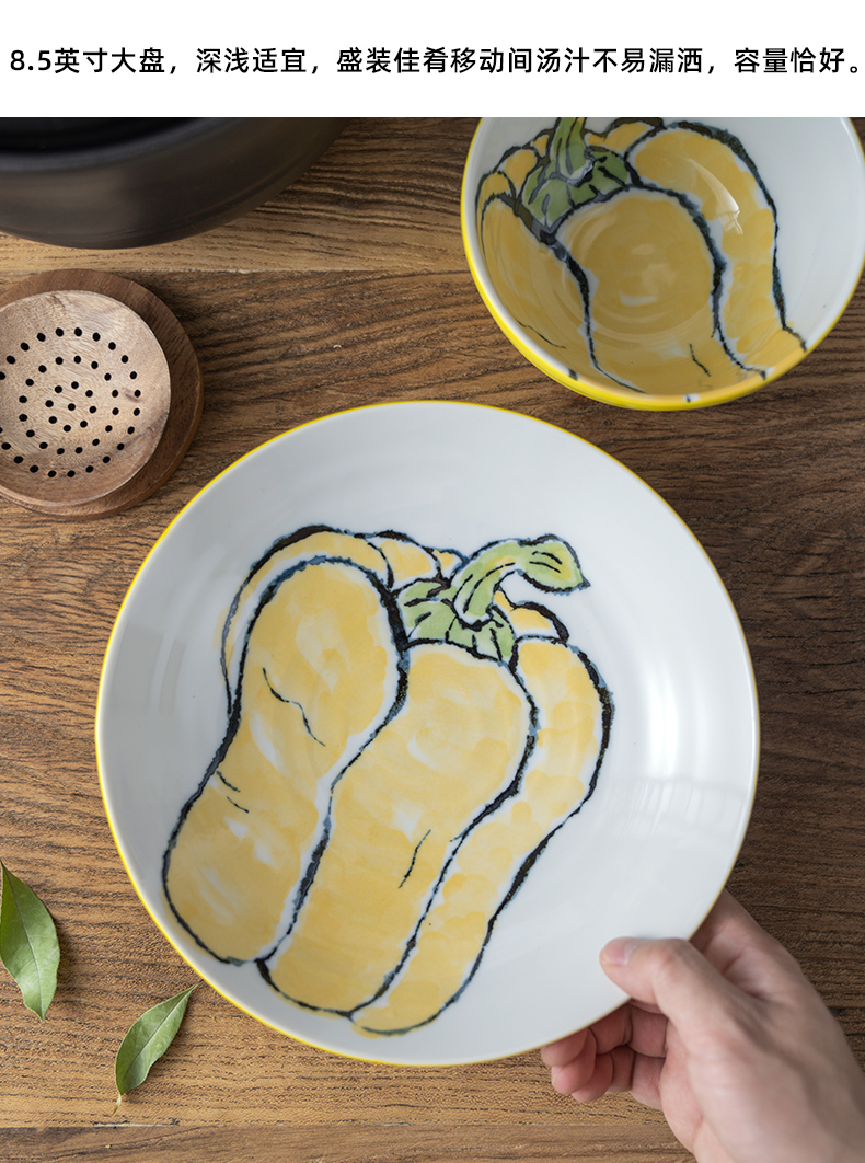 Japanese folk art and hand - made of rural wind dishes suit household ceramics thickening the iron rice bowl rainbow such as bowl dish