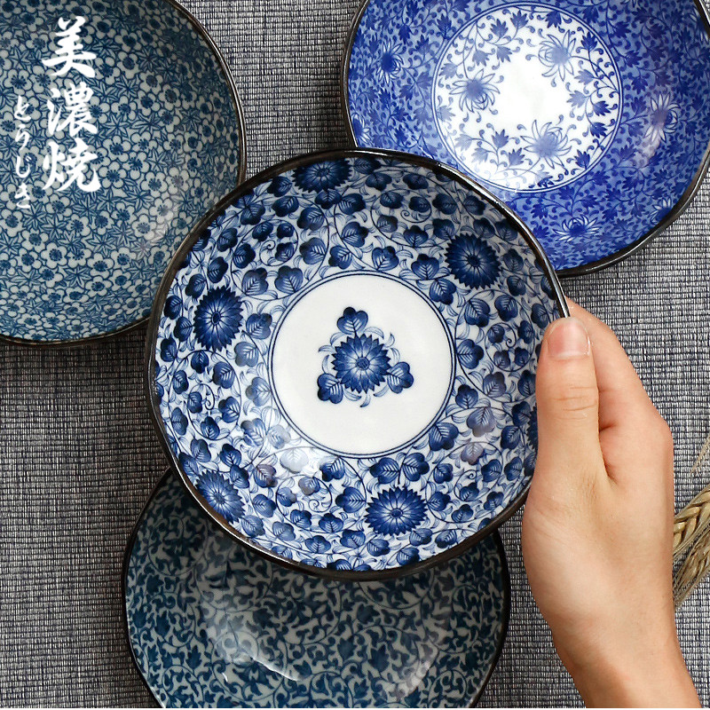 Beauty Thick Burning Ceramic Small Plate Day Style Cold Dish Snack Dish Creative Snack Dish Fruit Cake Dish Home Deep Dish