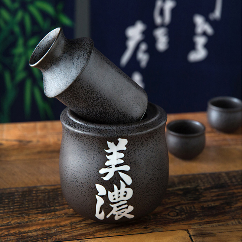 Meinung burn Japanese ceramic perm hip cup hot flagon flagon temperature warm wine wine wine temperature suite liquor jugs