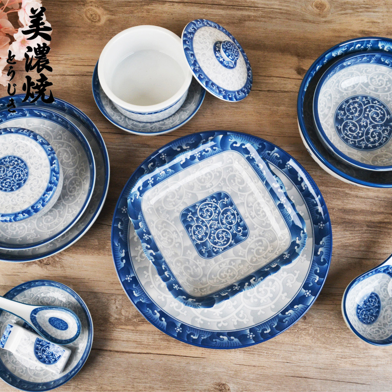 Mi-thick Korean ceramic tableware glaze and rice bowl household Korean simple ramen bowl big soup dish