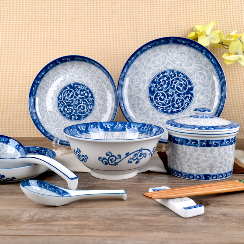 Meinung burn Chesapeake ceramic tableware glaze color rice bowls Korean household contracted rainbow such as bowl soup bowl of the big flat plates