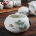Cốc sứ màu xanh và trắng Trà sứ Trà biển Trà Kung Fu Bộ trà Chén trà Bộ lọc Trà tách trà Phụ kiện Lễ bình hãm trà Trà sứ