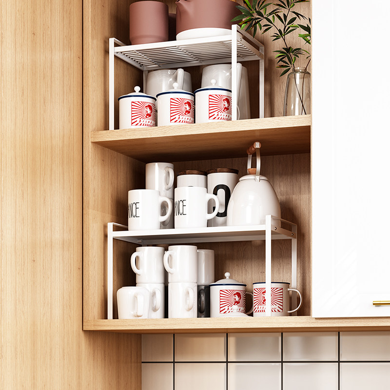 The Misee Home Glass Cup Tea Cup Water Glass Drain Containing Layer Rack Whole Cupboard for putting cup shelves Desktop Cup shelves