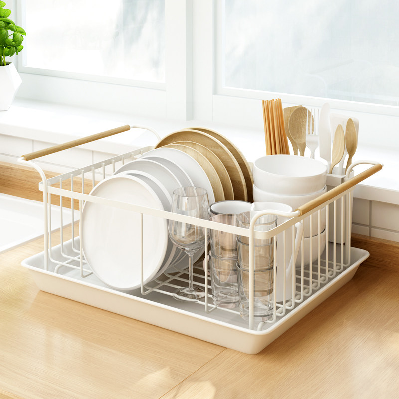 Kitchen Table Surface Sink Bowl dishes Shelf Tableware Drain rack Home Multi-functional bowls Chopsticks Tray Shelf
