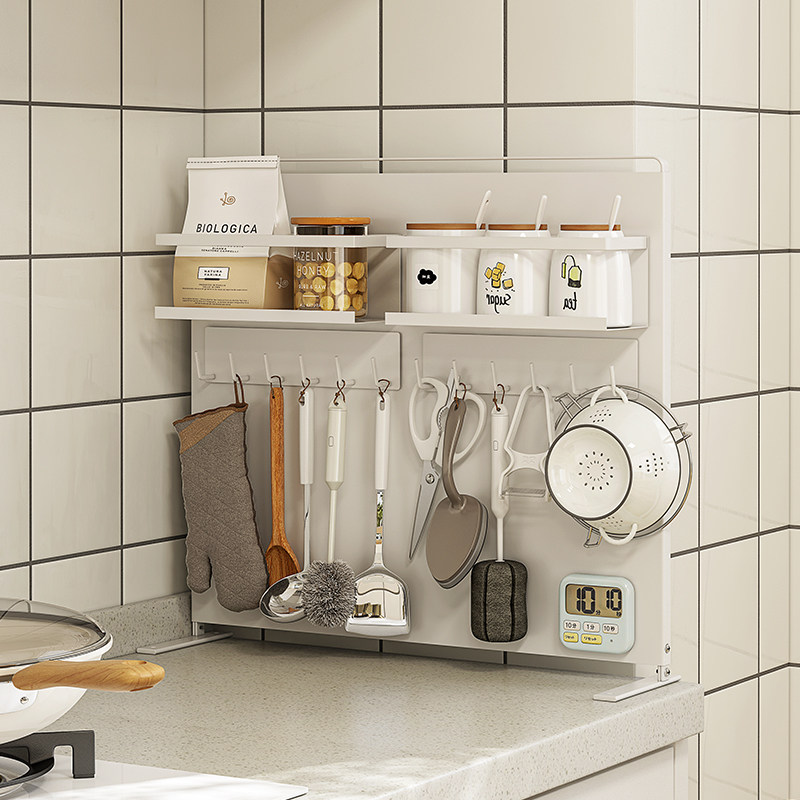 Misee Family Magnetic Attraction Drain Kitchen Seasoning rack noodles seasonings Seasoned With Oil Salt Sauce Vinegar Condiment Shelf