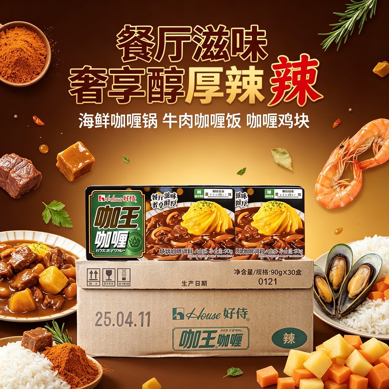 Hao Shi Curry King Curry No. 5 Spicy Japanese-Style Curry Rich Spicy Flavor Cooking Seasoning 90g Hao Shi Curry King Curry No. 5 Spicy Japanese-Style Curry Rich Spicy Flavor Cooking Seasoning 90g