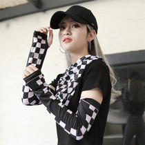 Sunscreen sleeves womens summer thin ice silk gloves sunshade ice sleeves arm sleeves net red hyuna wind hand sleeve gloves