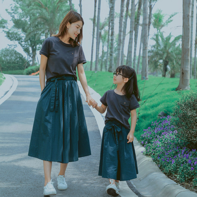 2022 summer dress new original short sleeve T-shirt half body skirt suit Japanese art wind pure cotton female pro