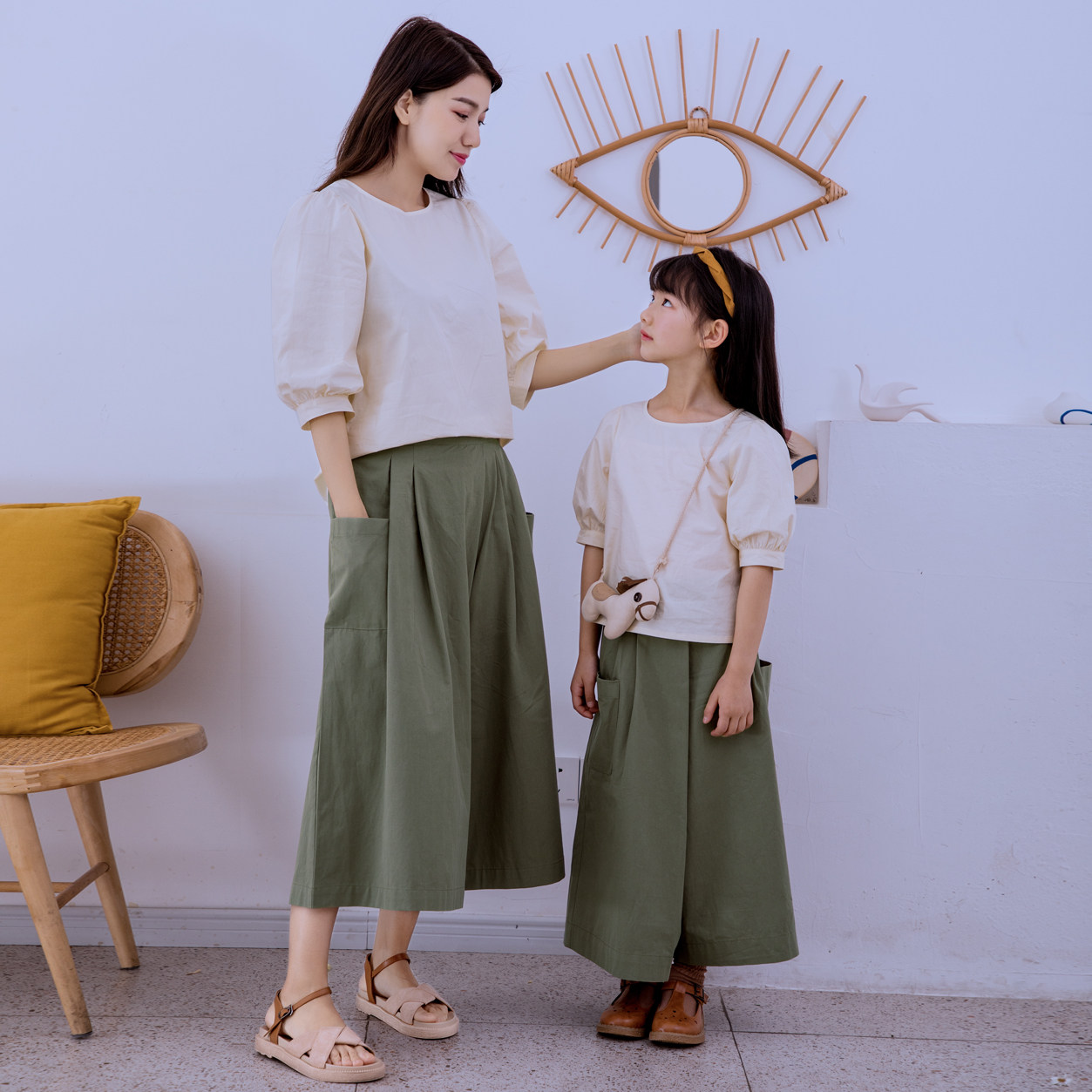 2022 Summer Dress New Day Ensemble Relaxed Foreign Pie's Special Loose Pure Cotton Art Mother Women's Dress Suit