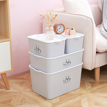  Large storage box Girl heart ins household plastic covered finishing box Bed bottom storage box Small storage box