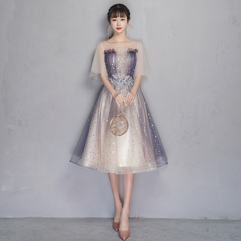 Evening Dress for Women, Elegant and Classy, Light Luxury, Niche Style, Suitable for Students, Coming-Of-Age Ceremony, Birthday, Art Exam, Performance, Starry Sky Gradient Dress Evening Dress for Women, Elegant and Classy, Light Luxury, Niche Style, Suitable for Students, Coming-Of-Age Ceremony, Birthday, Art Exam, Performance, Starry Sky Gradient Dress